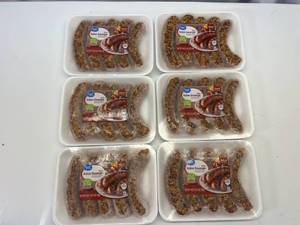 lot 96 image: A. 6x 1lb 3oz Great Value Hot Italian Sausage