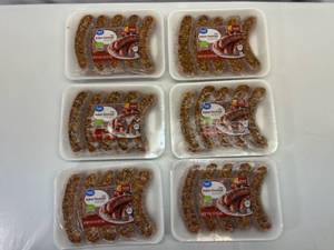 lot 99 image: A. 6x 1lb 3oz Great Value Hot Italian Sausage