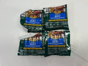 lot 136 image: G. 4x 8.3oz  Ecrich Smok-y Beef Breakfast Sausage Links