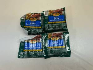lot 137 image: G. 4x 8.3oz  Ecrich Smok-y Beef Breakfast Sausage Links