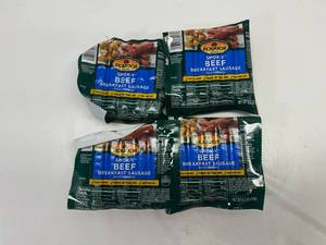 lot 138 image: L. 4x 8.3oz  Ecrich Smok-y Beef Breakfast Sausage Links