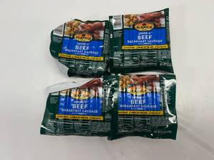 lot 140 image: L. 4x 8.3oz  Ecrich Smok-y Beef Breakfast Sausage Links