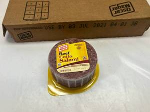 lot 143 image: L. 1 Case Oscar Meyer Beef Cotto Salami&nbspBest&nbspBy 07032021