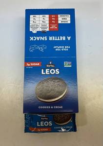 lot 146 image: MM. 1x 10pkgs(4 Cookies per Pkg) Rip Van Leos Cookies & Cream