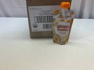 lot 189 image: MM. 16x 4oz Pouches Happy Tot Stage 4 Oatmilk Pudding-Bananas & Sweet Potatoes&nbspBest&nbspBy 04182024