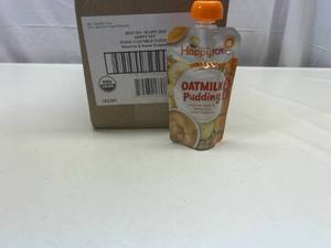 lot 195 image: MM. 16x 4oz Pouches Happy Tot Stage 4 Oatmilk Pudding-Bananas & Sweet Potatoes&nbspBest&nbspBy 04182024