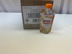 lot 196 image: MM. 16x 4oz Pouches Happy Tot Stage 4 Oatmilk Pudding-Bananas & Sweet Potatoes&nbspBest&nbspBy 04182024