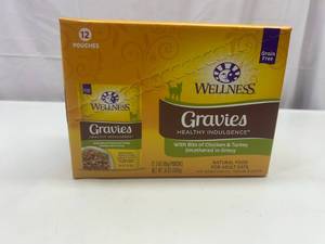 lot 206 image: RR. 12x 3oz Pouches Gravies Healthy Indulgence
