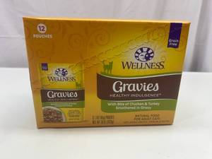 lot 210 image: RR. 12x 3oz Pouches Gravies Healthy Indulgence