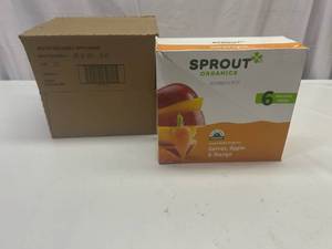 lot 253 image: MM. 12x 3.5oz Pouches Sprout Organics Carrot,Apple & Mango&nbspBest&nbspBy 042024