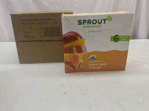 lot 255 image: MM. 12x 3.5oz Pouches Sprout Organics Carrot,Apple & Mango&nbspBest&nbspBy 042024