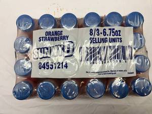 lot 411 image: 24x 6.75oz Bottles Sunny D OrangeStrawberry