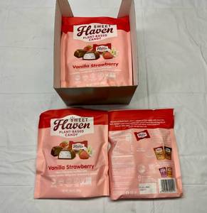 lot 428 image: LL. 12x 3.8oz Sweet Haven Plant Based Candy Cocoa Cookie Truffles & Strawberry Vanilla(individually Wrapped)&nbspBest&nbspBy 07312024,03312024