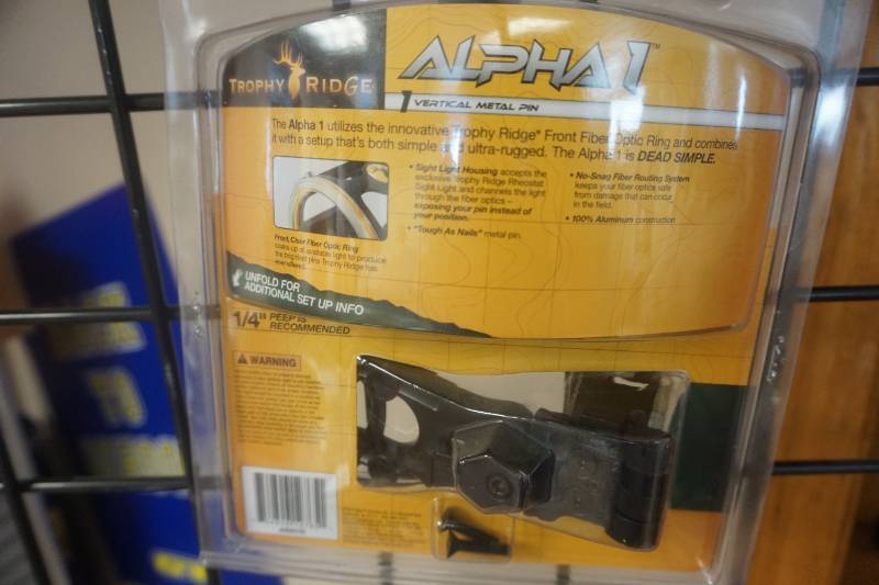 Trophy Ridge Alpha 1 1 Vertical Pin Fiber Optic Bow Sight With Rheostat Sight Light