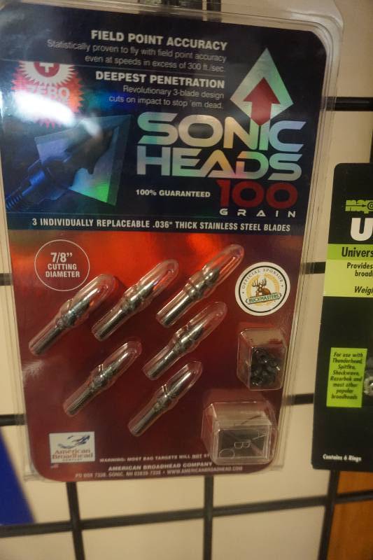 American Broad Heads Sonic Heads Broad Head Kit w NAP Broad Head Ring