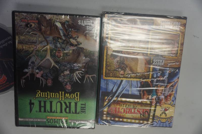 Lot of Hunting DVDs and Johnny Stewart Cassette Crow Call
