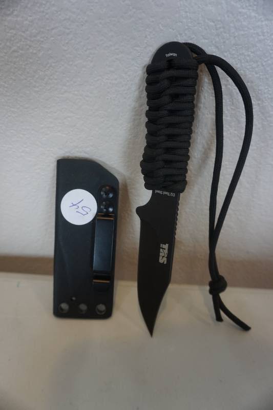 TRS Brand Black Ops Steel Knife With Sheath