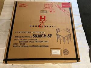lot 3 image: Homelegance 5pc Pack Dining Set