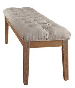 lot 11 image: Beige 52 Tufted Bench
