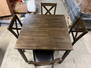 lot 13 image: Homelegance 5 Piece Oak Dining Set