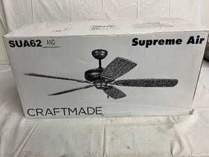 lot 46 image: Craftsmade Supreme Air 62 Antique Nickel Fan