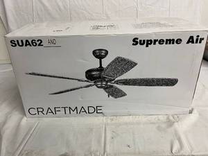 lot 44 image: Craftsmade Supreme Air 62 Antique Nickel Fan
