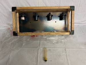 lot 47 image: Bathroom Wooden Vanity Lighting Fixture