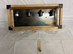 lot 48 image: Bathroom Wooden Vanity Lighting Fixture