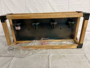 lot 50 image: Bathroom Wooden Vanity Lighting Fixture