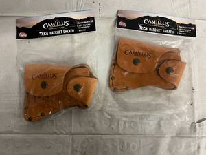 lot 63 image: 2 Camillus Teca Hatchet Sheaths