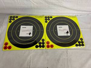lot 67 image: 40 - 12x12 Bullseye Color Impact Shooting Targets