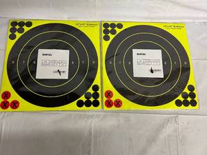 lot 72 image: 40ct - 12x12 Bullseye Color Impact Shooting Targets
