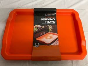 lot 87 image: 2 Blackstone Orange Serving Trays