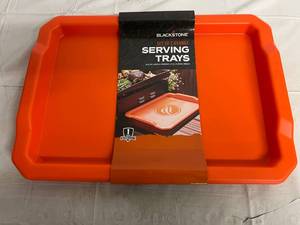 lot 88 image: 2 Blackstone Orange Serving Trays