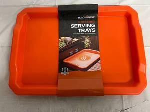 lot 89 image: 2 Blackstone Orange Serving Trays