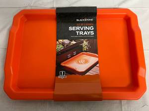 lot 90 image: 2 Blackstone Orange Serving Trays