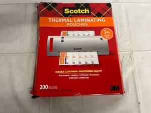 lot 147 image: 200 Scotch Thermal Laminating Pouches