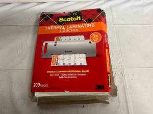 lot 148 image: 200 Scotch Thermal Laminating Pouches