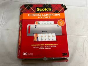 lot 151 image: 200 Scotch Thermal Laminating Pouches