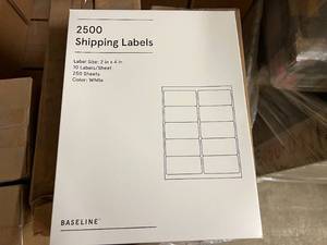 lot 242 image: 7500 Shipping Labels - 2 x 4