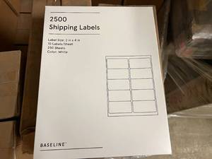 lot 244 image: 7500 Shipping Labels - 2 x 4