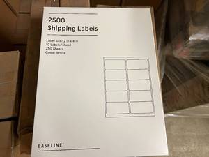 lot 245 image: 7500 Shipping Labels - 2 x 4