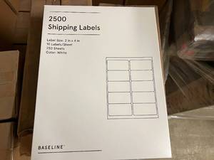 lot 246 image: 7500 Shipping Labels - 2 x 4