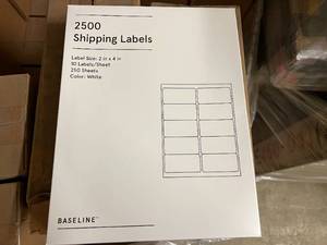 lot 248 image: 7500 Shipping Labels - 2 x 4
