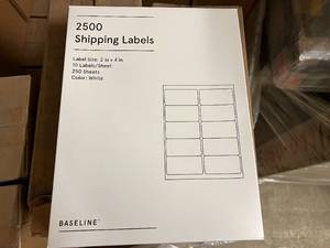 lot 249 image: 7500 Shipping Labels - 2 x 4