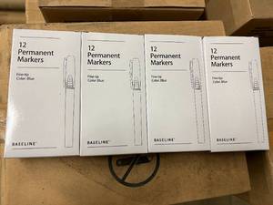 lot 238 image: 48 Fine Tip Permanent Markers - Blue