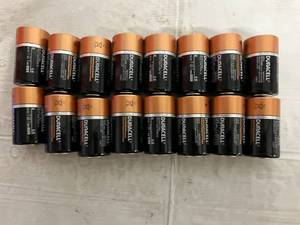 lot 282 image: 16 Duracell D Batteries