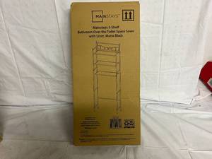 lot 306 image: 3 Mainstays 3-Shelf Over the Toilet Space Saver
