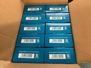 lot 301 image: 2 x 1000 Packs Disposable Vinyl Exam Gloves - Size Small