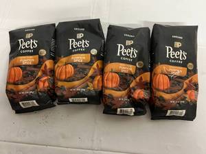 lot 321 image: 4 Bags of Peets Pumpkin Spice Coffee Grounds